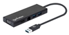 Picture of Manhattan USB-A Dock/Hub, Ports (x5): Ethernet, HDMI, USB-A (x2) and VGA, Micro-USB Power Input Port (Optional, only when additional power needed. Not required for dual monitor functionality. Cable not included), Aluminium, Black, Three Year Warranty, Ret