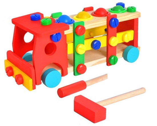 Изображение RoGer Construction Wooden Truck Multicolored