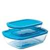 Picture of Trauks ar vāku Pyrex Pyrex Optimum 1.1l, 2.5l stikla 2gab.