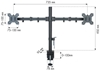 Изображение Podwójne ramię biurkowe LED/LCD 13-27 cali 2x10kg VESA regulowane 