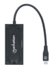 Изображение Manhattan USB-C to 5GBASE-T Gigabit (10/100/1000 Mbps & 5 Gbps) RJ45 Network Adapter, 5 Gbps (USB 3.2 Gen1 aka USB 3.0), SuperSpeed USB, Multi-Gigabit Ethernet, Black, Three Year Warranty, Box