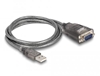 Picture of Delock Adapter USB 2.0 Type-A to 1 x Serial RS-232 D-Sub 9 pin male with nuts with 3 x LED 1 m