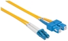 Picture of Intellinet Fiber Optic Patch Cable, OS2, LC/SC, 3m, Yellow, Duplex, Single-Mode, 9/125 µm, LSZH, Fibre, Lifetime Warranty, Polybag