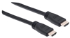 Picture of Manhattan HDMI Cable with Ethernet (CL3 rated, suitable for In-Wall use), 4K@60Hz (Premium High Speed), 8m, Male to Male, Black, Ultra HD 4k x 2k, In-Wall rated, Fully Shielded, Gold Plated Contacts, Lifetime Warranty, Polybag