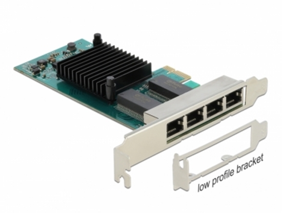 Picture of Delock PCI Express x1 Card 4 x RJ45 Gigabit LAN i350