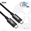 Изображение CLUB3D USB4 Gen2x2 Type-C Bi-Directional Cable 4K60Hz, Data 20Gbps, PD 240W(48V/5A) EPR M/M 2m