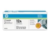 Picture of HP 12A 2-pack Black Toner Cartridge, 2x2000 pages, for LaserJet 1018,1020,3020,3030,3055