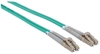 Picture of Intellinet Fiber Optic Patch Cable, OM3, LC/LC, 3m, Aqua, Duplex, Multimode, 50/125 µm, LSZH, Fibre, Lifetime Warranty, Polybag