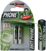 Изображение 1x2 Ansmann maxE NiMH rech.bat. Micro AAA 800 mAh DECT PHONE