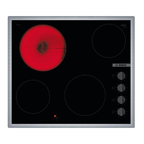 Изображение BOSCH Electric hob with frame PKE645CA2E, 60 cm, Black