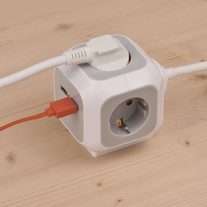 Attēls no Brennenstuhl USB-Charger 4-fold Socket Cube