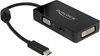 Picture of Delock Adapter USB Type-C ™ Stecker - VGA / HDMI / DVI Buchse schwarz