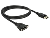 Picture of Delock Cable Displayport 1.2 male - Displayport female panel-mount 1 m