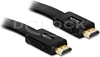 Изображение Delock Cable High Speed HDMI with Ethernet â HDMI A male  HDMI A male flat 1 m