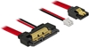 Picture of Delock Cable SATA 6 Gb/s 7 pin receptacle + 2 pin power female > SATA 22 pin receptacle straight (5 V) metal 30 cm