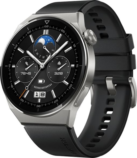 Изображение Huawei WATCH GT 3 Pro 3.63 cm (1.43") AMOLED 46 mm Digital 466 x 466 pixels Touchscreen 4G Titanium GPS (satellite)