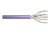 Изображение Kabel teleinformatyczny instalacyjny kat.6, U/UTP, Dca, drut, AWG 23/1, LSOH, 500m fioletowy, szpula