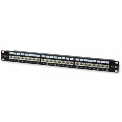 Изображение Patch panel 24 STP Cat. 6/6a, czarny