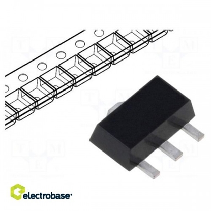 Attēls no Transistor:PNP;bipolar;80V;1A;1.35W;SOT89