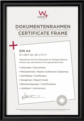 Attēls no Walther Trendstyle       21x29,7 Resin black DIN A4 KP130B