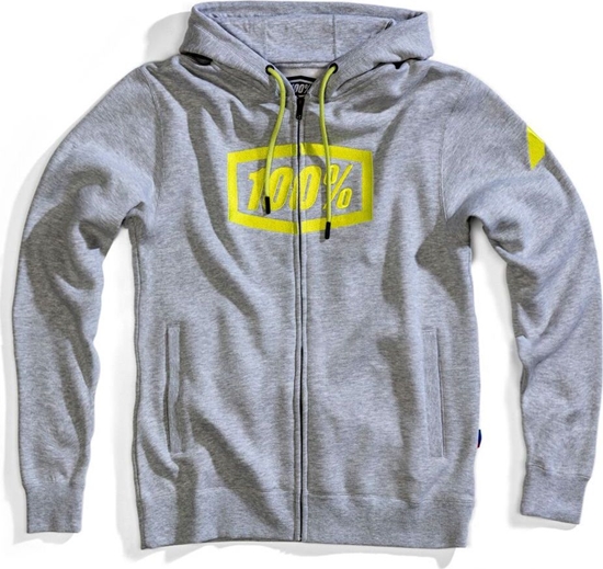 Picture of 100% Bluza męska Syndicate Hooded Zip Sweatshirt Grey Heather r. L