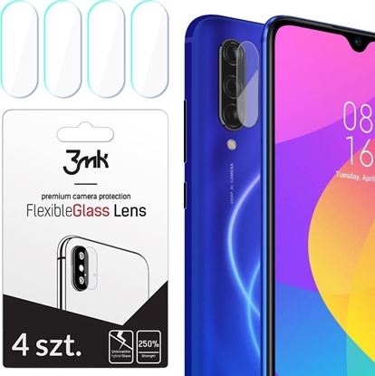 Attēls no 3MK FlexibleGlass Lens Xiaomi Mi9 Lite Szkło hybrydowe na obiektyw aparatu 4szt