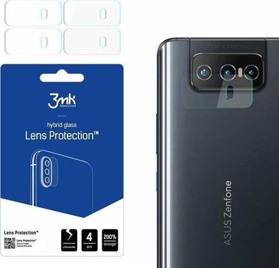 Изображение 3MK Szkło hybrydowe na obiektyw aparatu 3MK Lens Protection Asus Zenfone 8 Flip 5G [4 PACK]