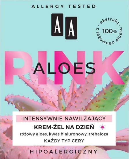 Picture of AA Pink intensywnie nawilżający krem-żel do każdego typu cery na dzień Aloes 50ml