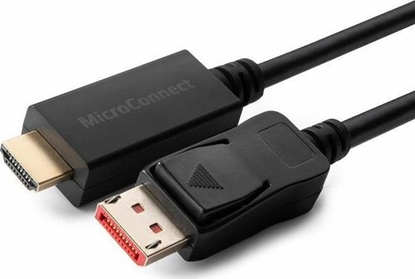 Attēls no Kabel MicroConnect DisplayPort - HDMI 0.5m czarny (MC-DP-HDMI-0504K)