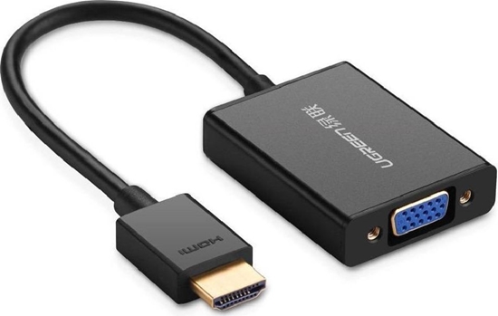 Изображение Adapter AV Ugreen HDMI - D-Sub (VGA) czarny (UGR557BLK)