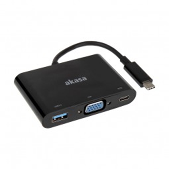 Picture of Stacja/replikator Akasa USB-C - VGA + USB-C + USB Czarny  (AK-CBCA02-15BK)