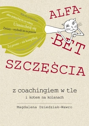 Изображение Alfabet szczęścia z coachingiem w tle i kotem