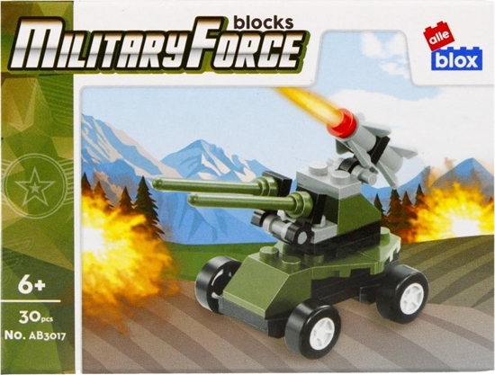 Изображение ALLEBLOX Klocki Militaria Pojazd Wojskowy 30 elementów Alleblox AB3017