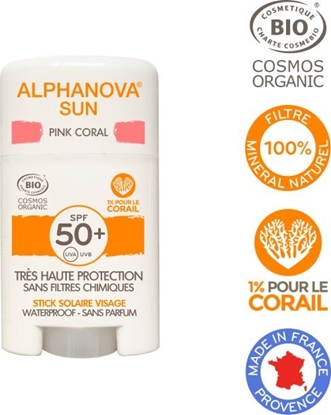 Picture of Alphanova Alphanova Sun, Krem z filtrem w sztyfcie, SPF50+, Pink Coral, 12 g