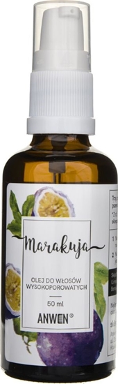 Picture of Anwen Olej do włosów wysokoporowatych Marakuja - 50 ml (ANW-331)