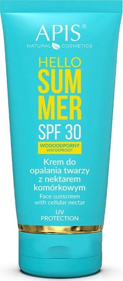 Изображение APIS APIS_Hello Summer Sunscreen Face wodoodporny krem do opalania twarzy z nektarem komórkowym SPF30 50ml