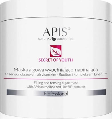 Изображение APIS Secret Of Youth Filling And Tensing Algae Mask maska algowa wypełniająco-napinająca z czerwonokrzewem afrykańskim- Rooibos i kompleksem Linefill 200g