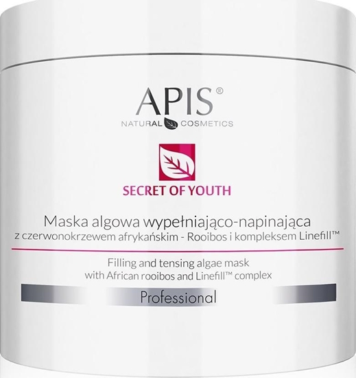 Picture of APIS Secret Of Youth Filling And Tensing Algae Mask maska algowa wypełniająco-napinająca z czerwonokrzewem afrykańskim- Rooibos i kompleksem Linefill 200g