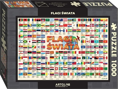 Attēls no Artglob Puzzle Flagi świata 1 000 elementów