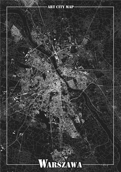 Изображение Art-Map Plakat dekoracyjny - Warszawa