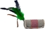Изображение Barry King Barry King walec z piórkiem i sznurkiem z trawy z mocnego materiału szary/brązowy 4 x 9,5cm