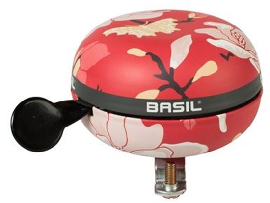 Изображение Basil Dzwonek rowerowy Big Bell Magnolia 80mm, poppy red (BAS-50480)