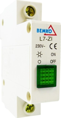 Attēls no Bemko Kontrolka sygnalizacyjna1-fazowa zielona Wskaźnik obecności fazy lampka A15-L7-ZI Bemko 2006