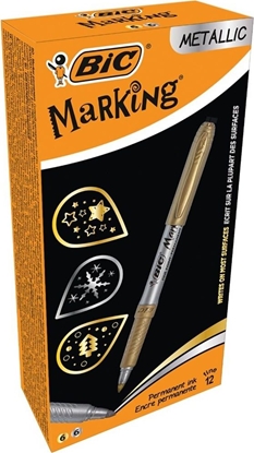 Изображение Bic Marker Marking Metallic Ink złoty i srebr. (12szt)