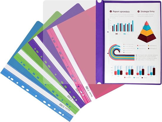 Изображение Biurfol Skoroszyt A4 twardy zawieszany - fioletowy op.20szt