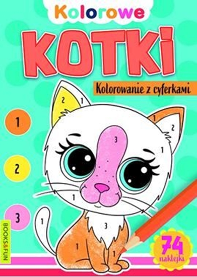 Изображение Books And Fun Kotki. Kolorowanie z cyferkami