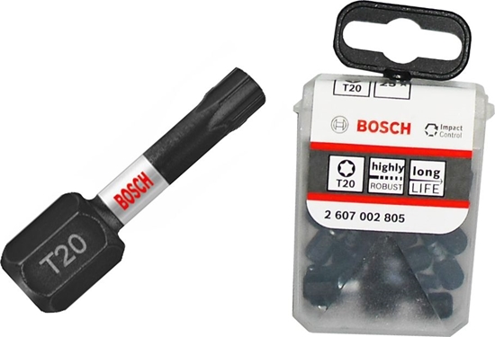 Изображение Bosch 1/4- T20- 25mm Torx Impact 25 sztuk (2607002805)