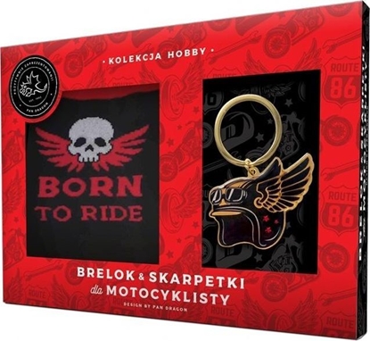 Изображение Breloczek Pan Dragon Zestaw brelok + skarpetki dla motocyklisty