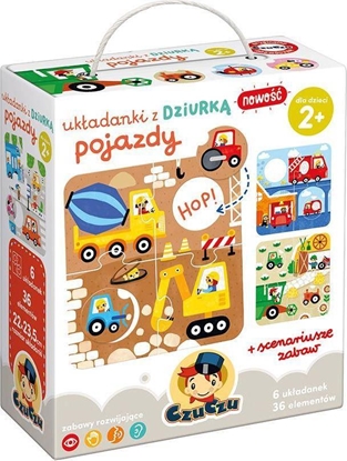 Изображение Bright Junior Media Układanki z dziurką Pojazdy 2+