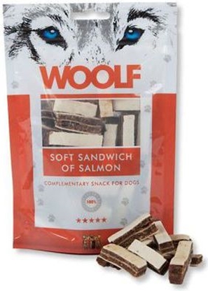 Изображение Brit WOOLF przys.PIES 100g SOFT SANDWICH SALM